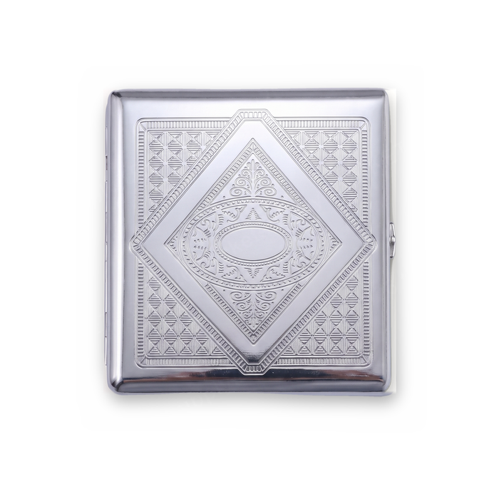 Evil Eye Tin Cardholder Wallet Chrome