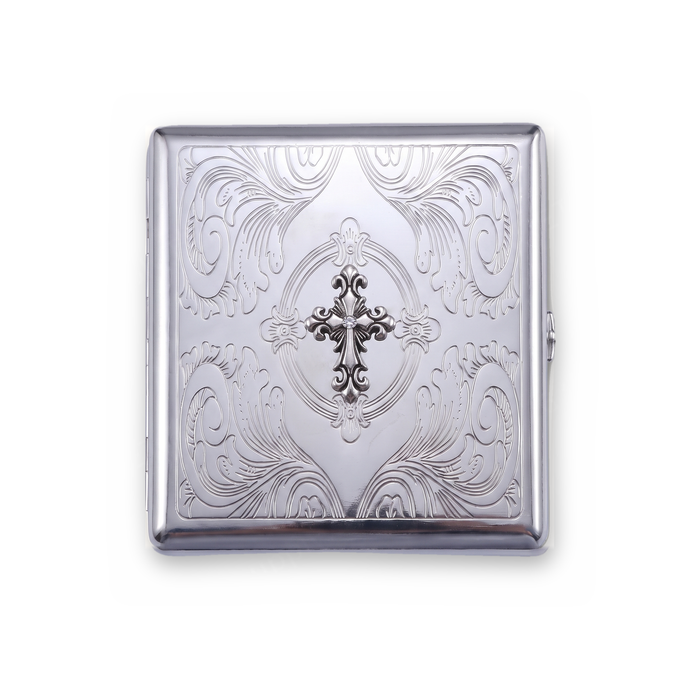 Sunday Scaries Tin Cardholder Wallet Chrome