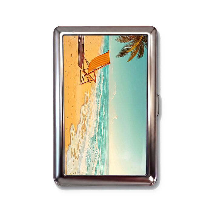 Endless Summer Tin Cardholder Wallet Chrome