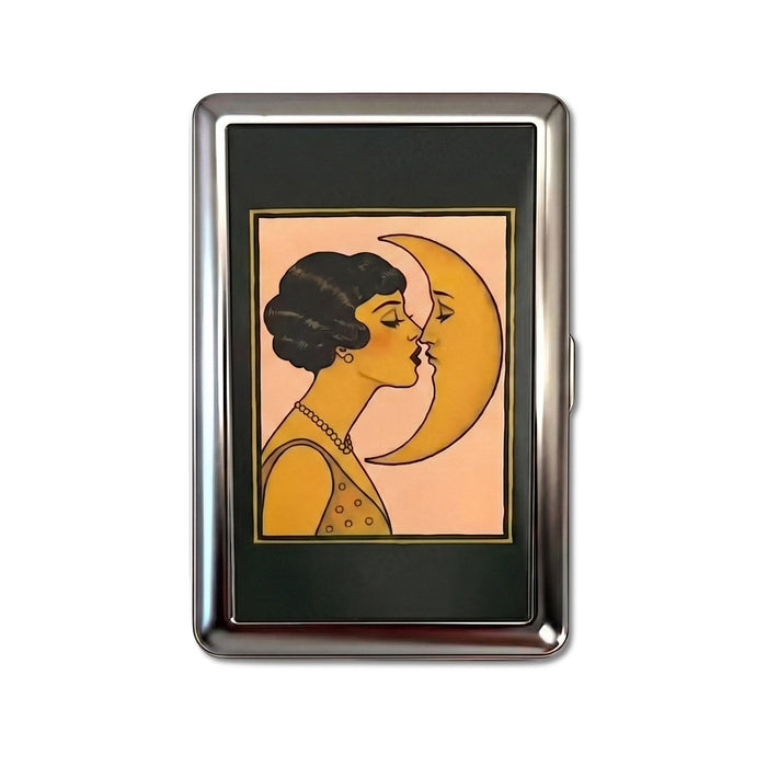 Moonlit Kiss Tin Cardholder Wallet Chrome