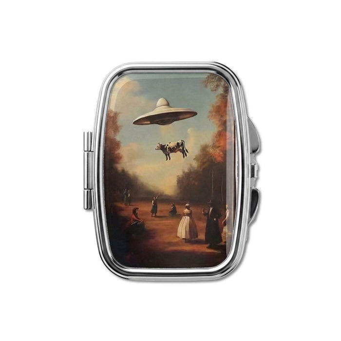 Bovine Abduction Pill Box Chrome