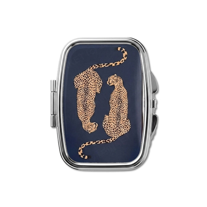 Leopard Lovers Pill Box Chrome