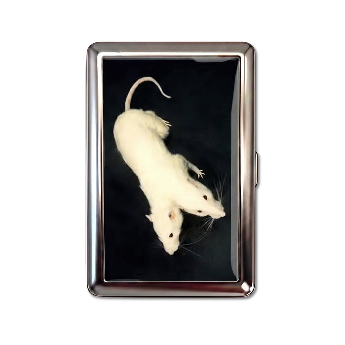 Twin Rats Tin Cardholder Wallet Chrome