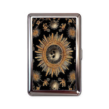 Black Sun Tin Cardholder Wallet Chrome
