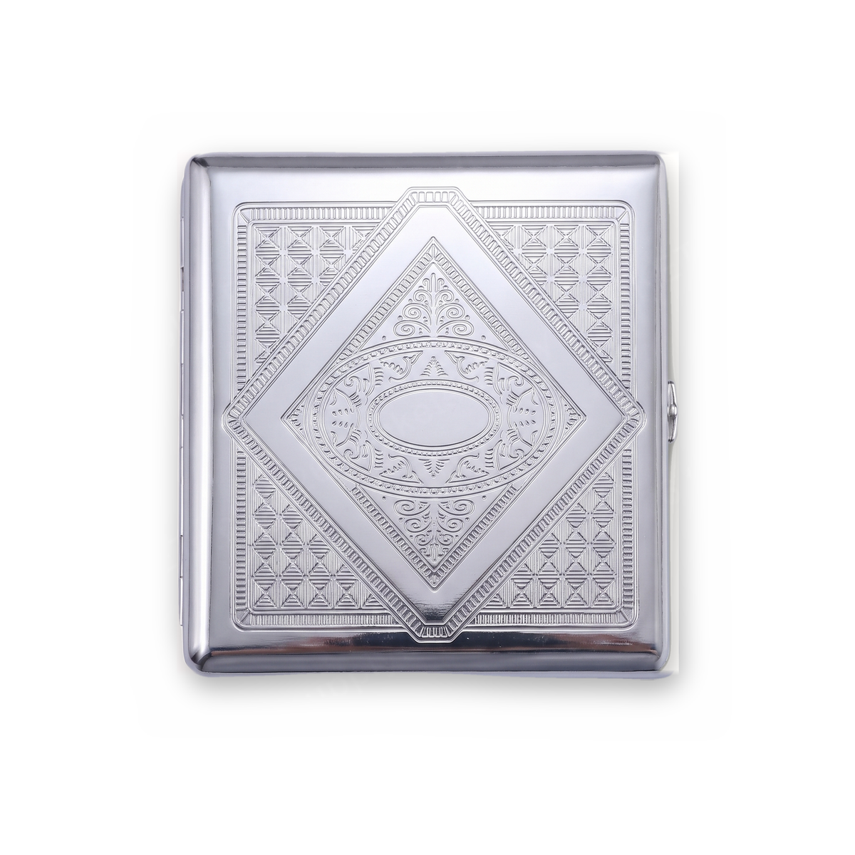 Evil Eye Tin Cardholder Wallet Chrome