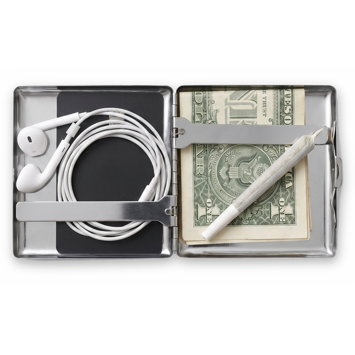 Alibi Tin Cardholder Wallet Chrome