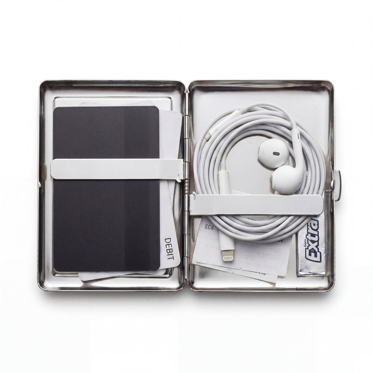 Bovine Abduction Tin Cardholder Wallet Chrome