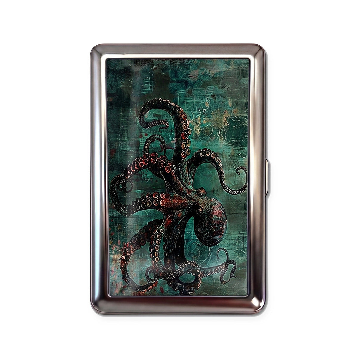Kraken Tin Cardholder Wallet Chrome