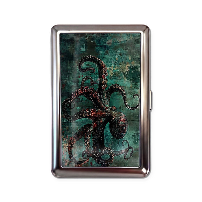 Kraken Tin Cardholder Wallet Chrome