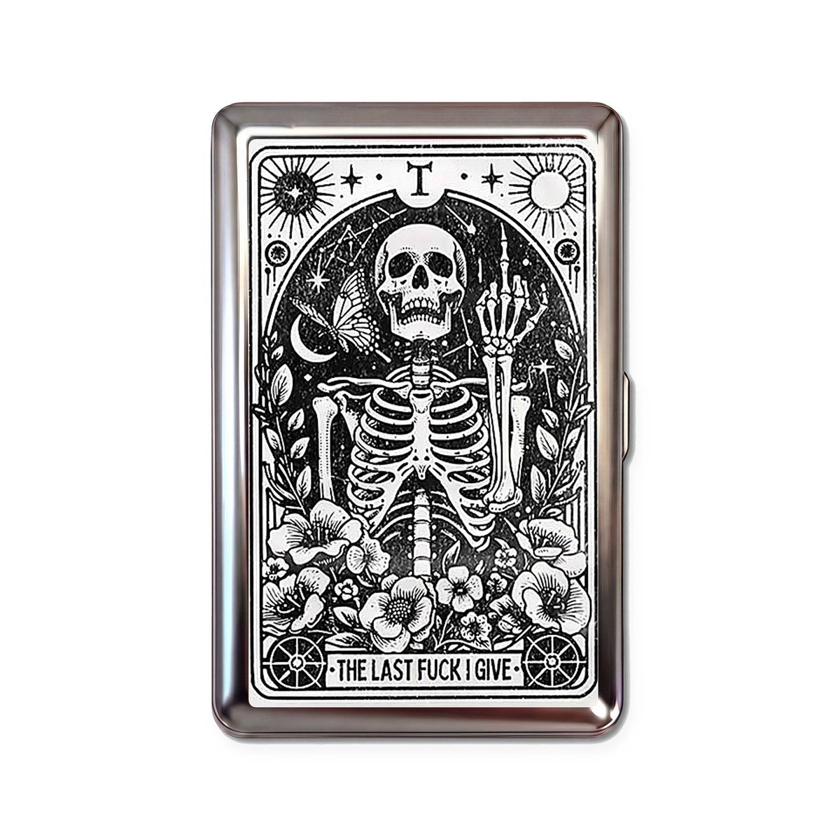 Last F*ck Tarot Tin Cardholder Wallet Chrome