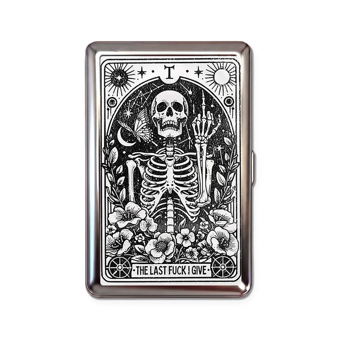 Last F*ck Tarot Tin Cardholder Wallet Chrome