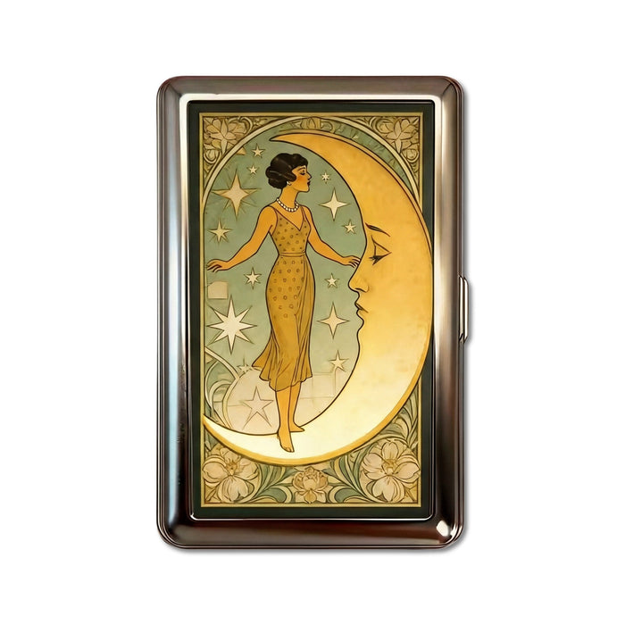Moonwalker Tin Cardholder Wallet Chrome