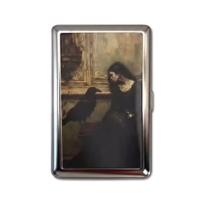 Nevermore Tin Cardholder Wallet Chrome