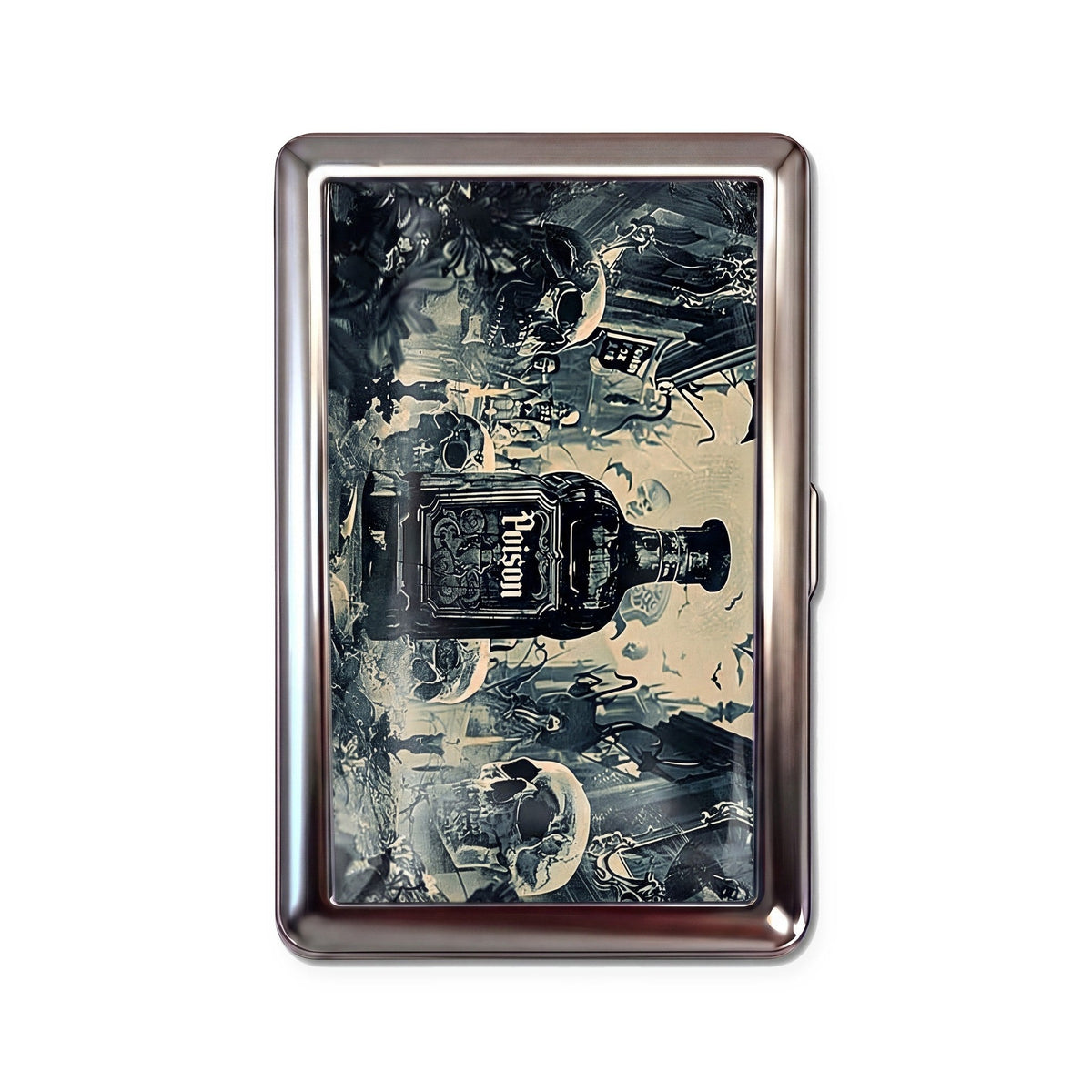 Pick Your Poison Tin Cardholder Wallet Chrome