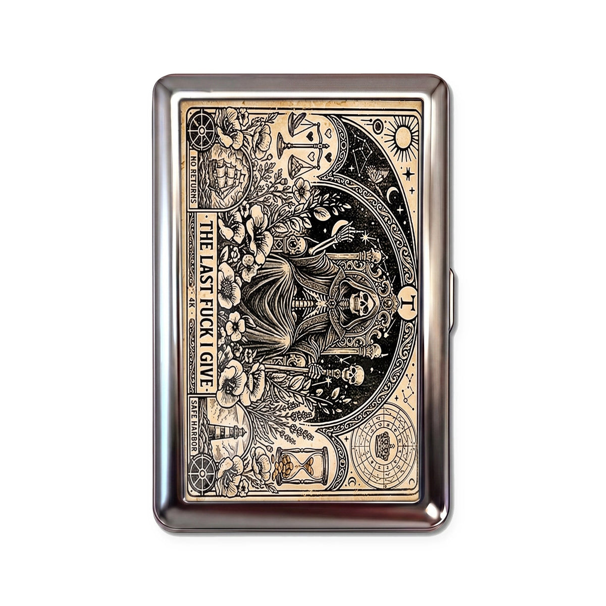 Reaper's Throne Tin Cardholder Wallet Chrome