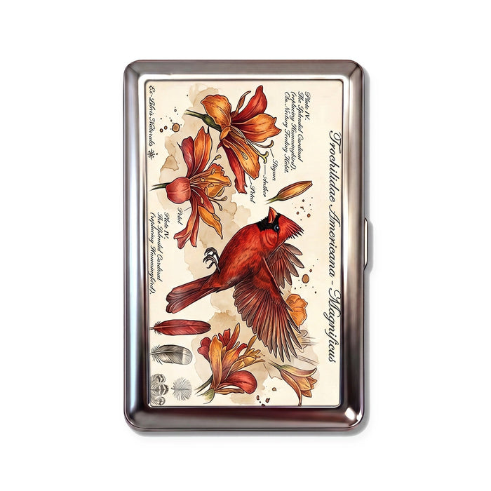 Splendid Cardinal Tin Cardholder Wallet Chrome