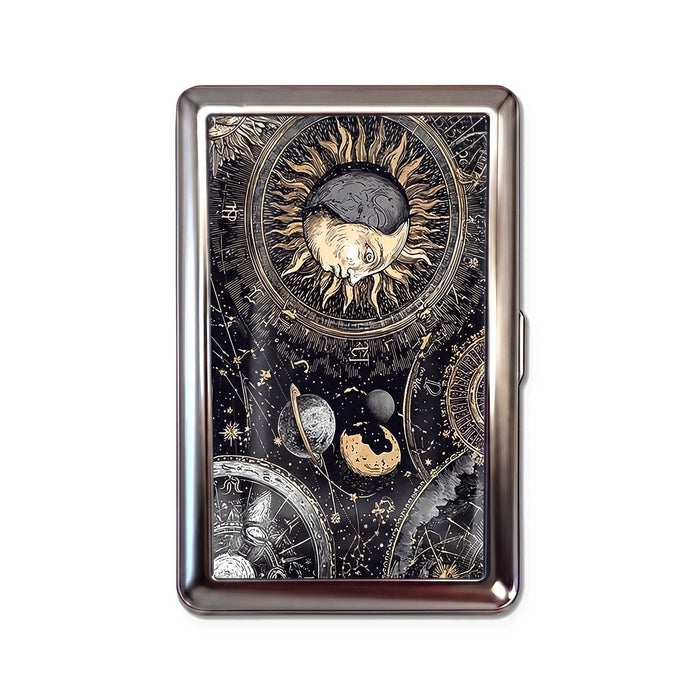 Stargazer Tin Cardholder Wallet Chrome