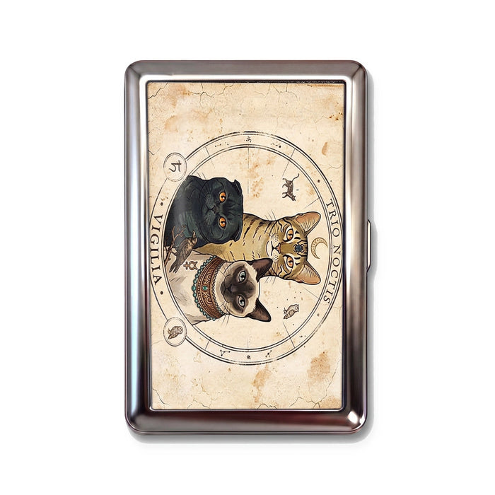 Trio Noctis Tin Cardholder Wallet Chrome