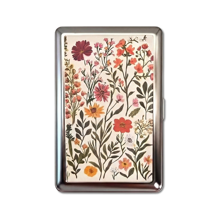 Wildflower Press Tin Cardholder Wallet Chrome